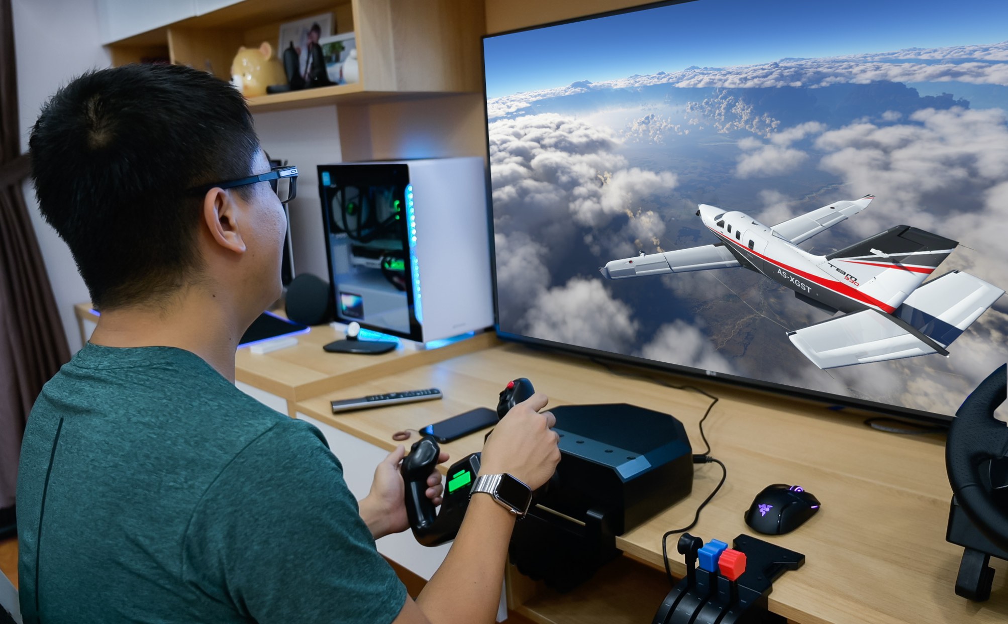 Trên tay Logitech Flight Yoke System: cần lái tập lái máy bay tại nhà