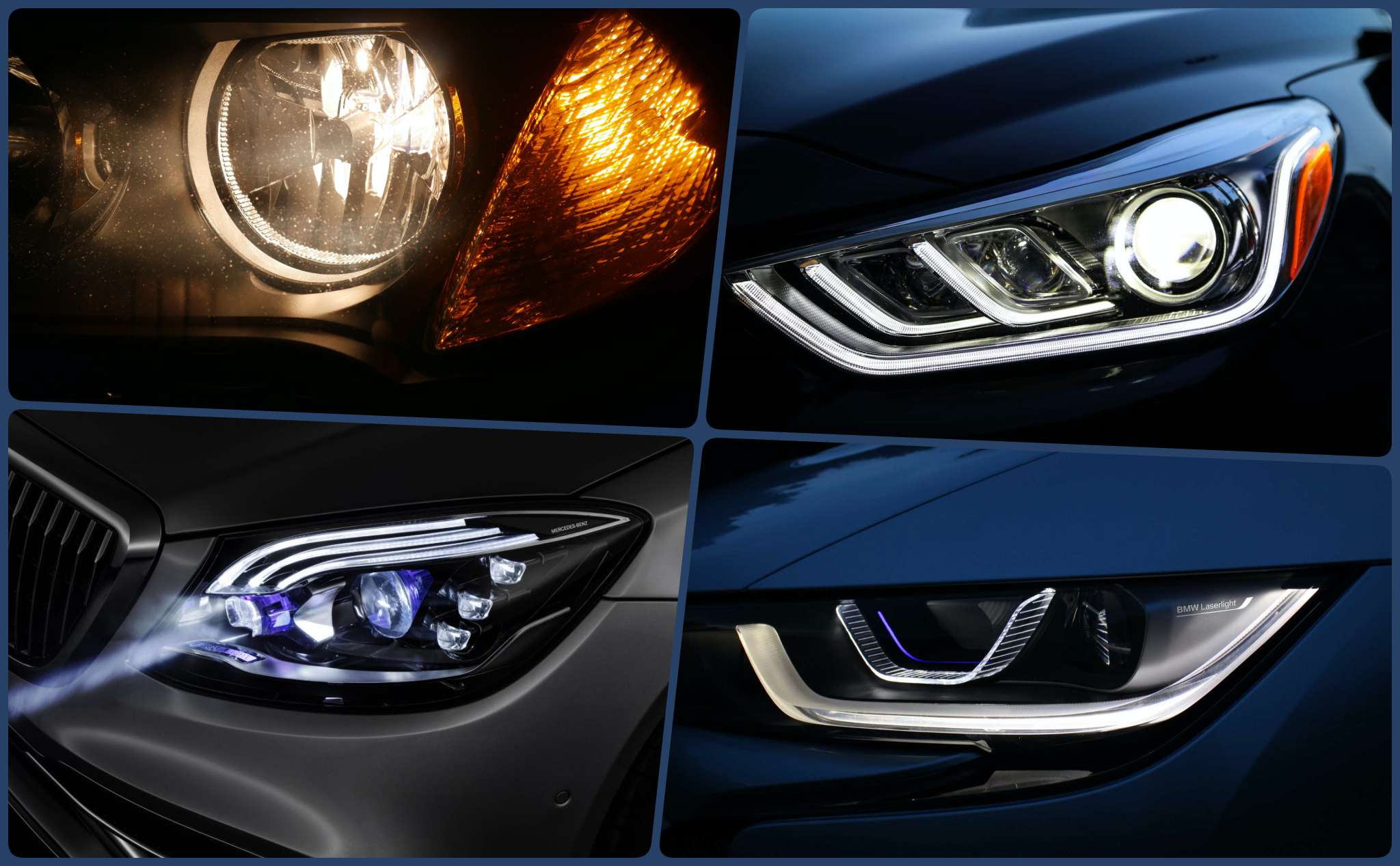 Đèn halogen, đèn xenon, đèn LED, đèn laser là gì và chúng hoạt động ra sao?