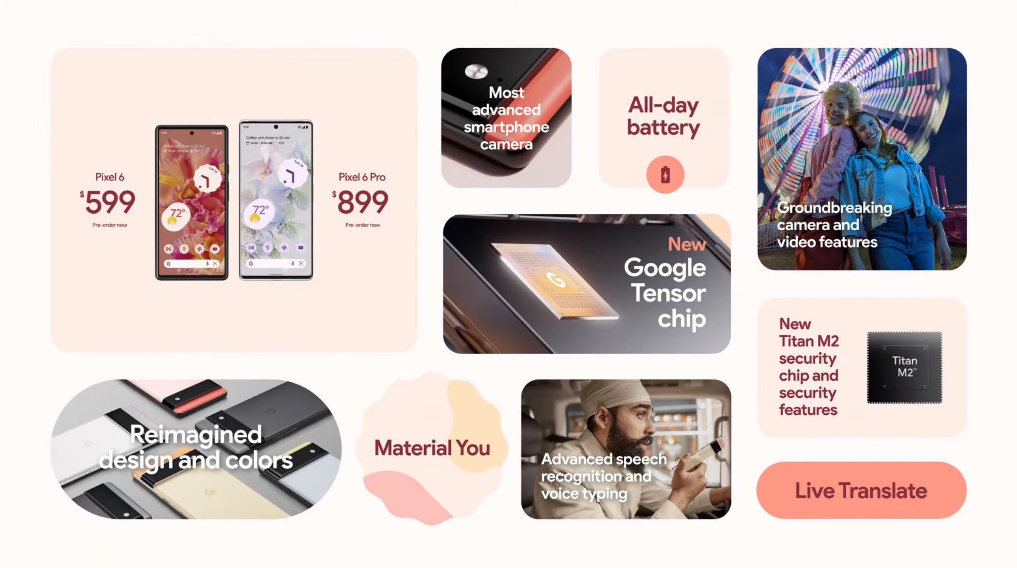Google Pixel 6 chính thức: chip Google Tensor, thiết kế mới, camera cải tiến, giá từ 599 USD