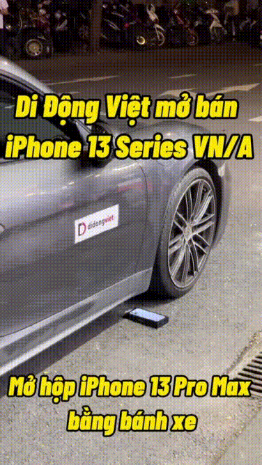 Nếu hộp iPhone 13 Pro Max bị rớt xuống đường và xe cán lên thì sao?...