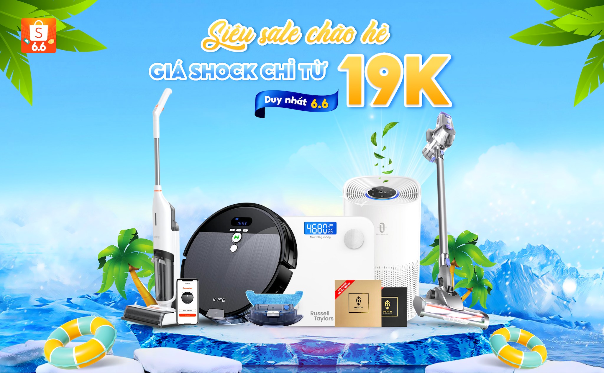 [QC] Shopee 6.6 – Siêu sale chào Hè – Giá shock chỉ từ 19K