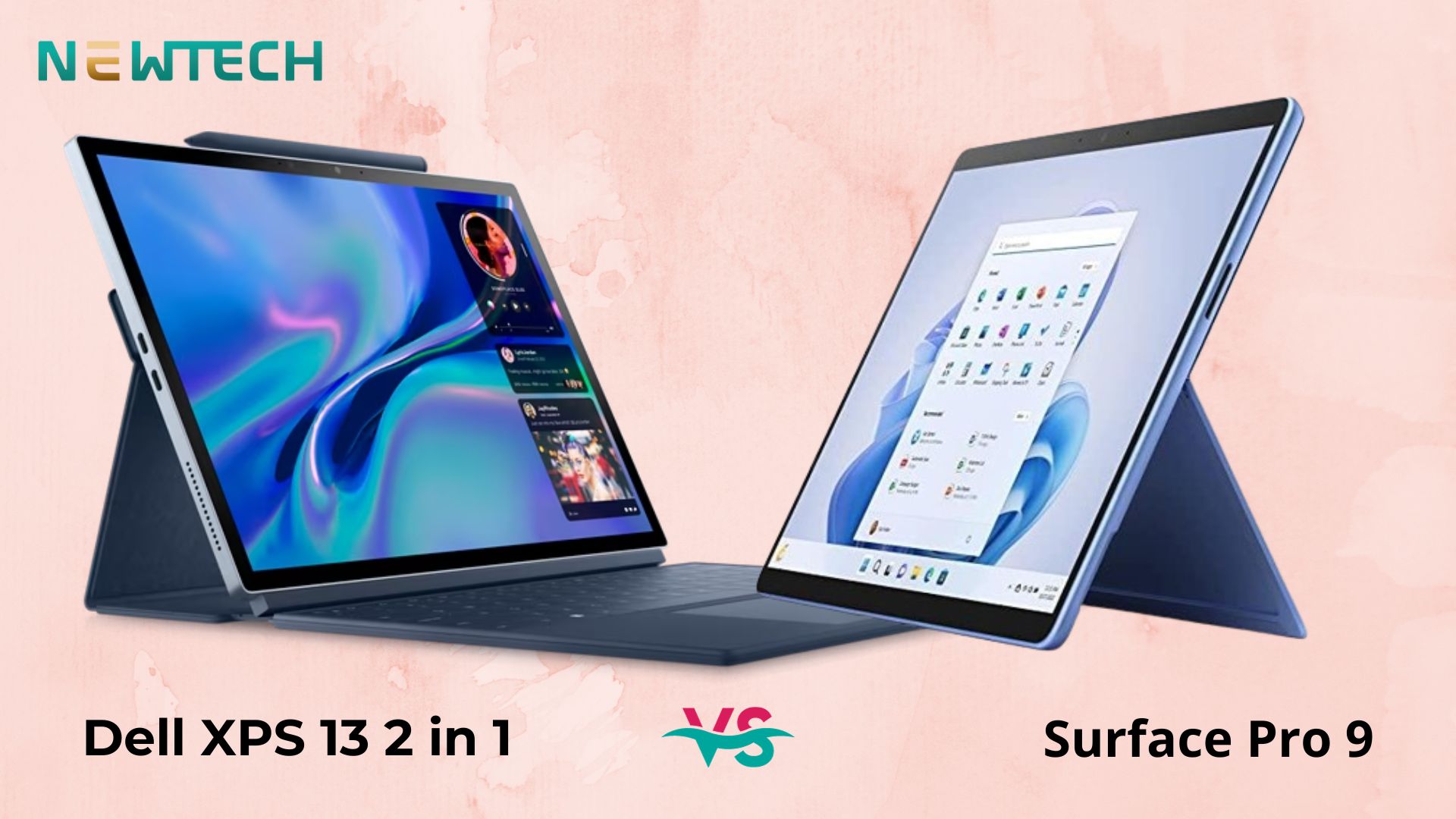 Lựa chọn giữa Dell XPS 13 2 in 1 với Surface Pro 9