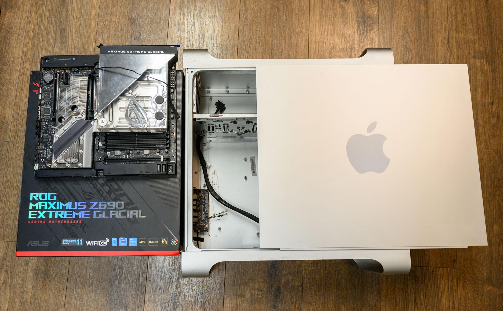 Nhờ tư vấn độ Main ROG MAXIMUS Z690 EXTREME GLACIAL vào thùng Mac Pro 2012