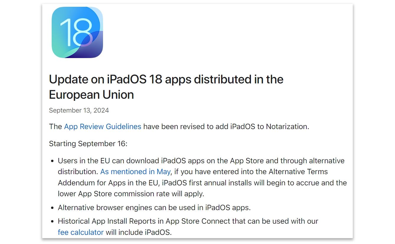Người dùng châu Âu có thể tải app iPadOS từ chợ bên thứ 3 sau 2 ngày nữa