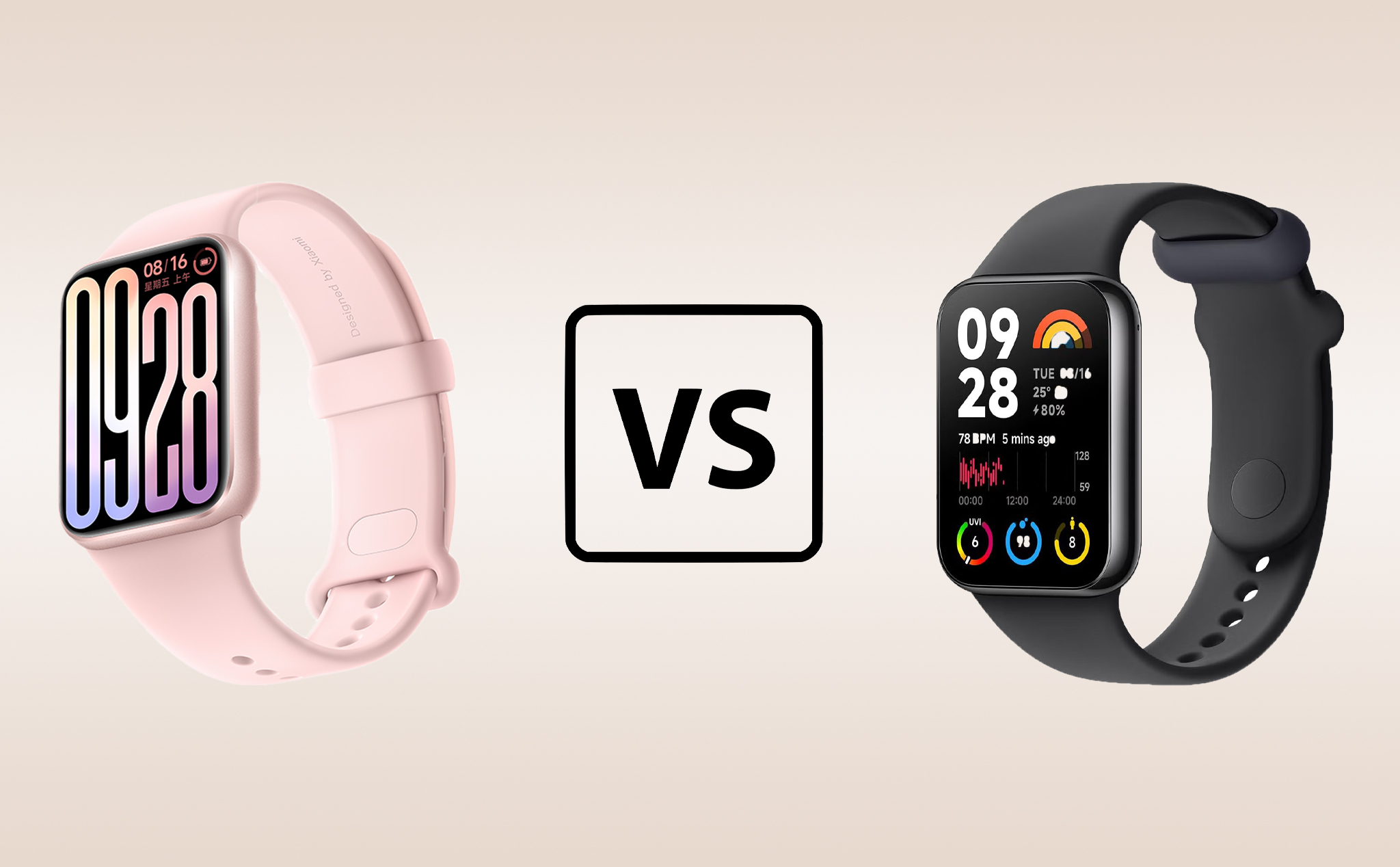 So sánh Xiaomi Smart Band 9 Pro VS Xiaomi Smart Band 8 Pro