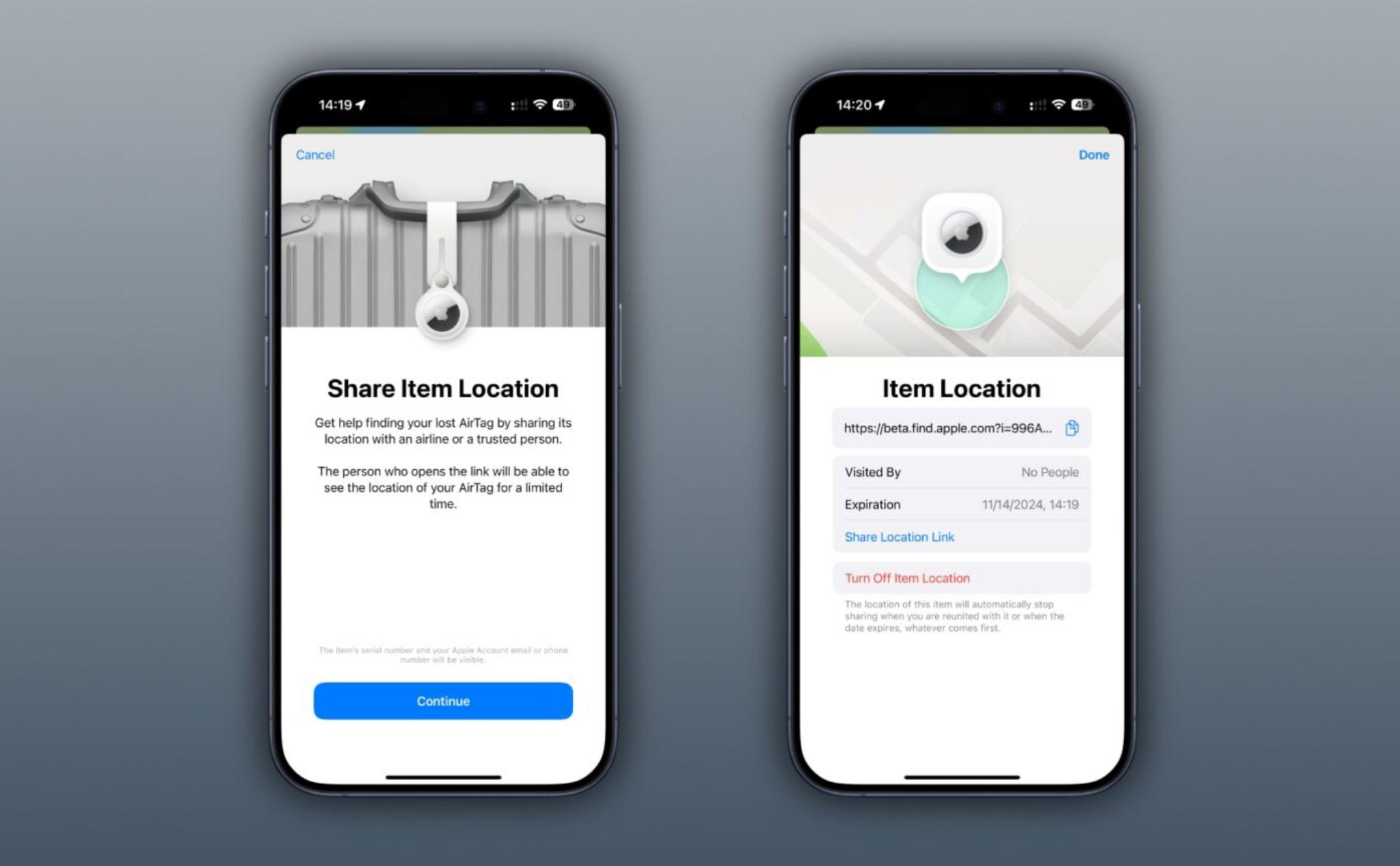 iOS 18.2: Find My sẽ có thêm chức năng chia sẻ địa điểm đồ thất lạc cho người lạ
