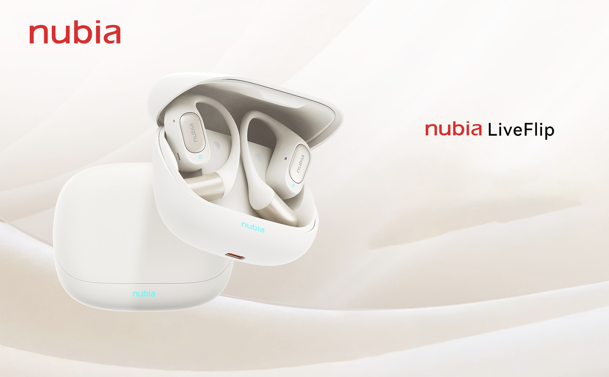 Tai nghe TrueWireless nubia LiveFlip ra mắt: Thiết kế công thái học, trang bị ENC, pin 40 giờ