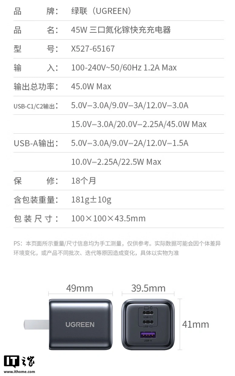 ugreen-45-w-gan-thong-so.webp