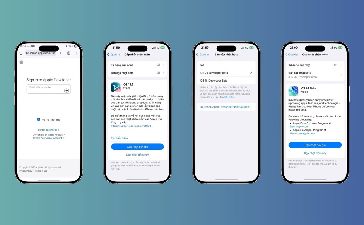 Hướng dẫn cách nâng cấp lên iOS 26 beta