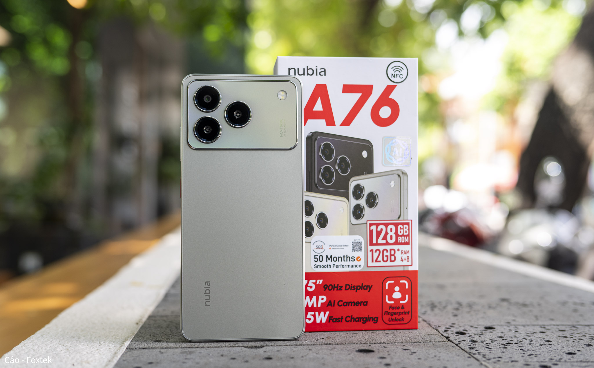 Mở hộp trên tay nubia A76: Màn hình lớn 6.75 inch 90 Hz, có NFC, tính năng AI, pin 5.000 mAh