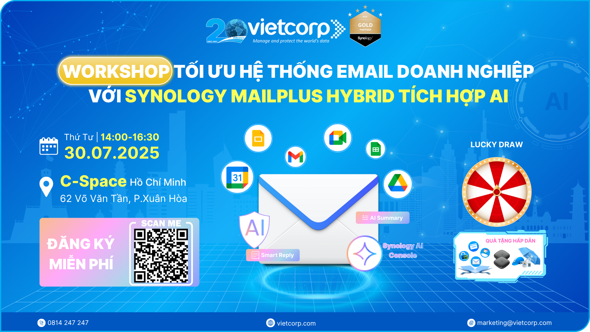 [WORKSHOP] TỐI ƯU HỆ THỐNG EMAIL DOANH NGHIỆP VỚI SYNOLOGY MAILPLUS HYBRID TÍCH HỢP AI