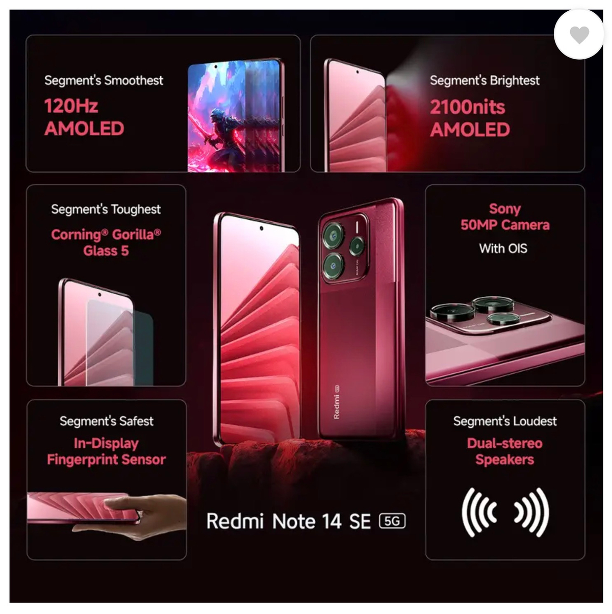 Redmi Note 14 SE 5G ra mắt: Màn hình AMOLED 120 Hz, camera Sony LYT 600, pin 5.110 mAh