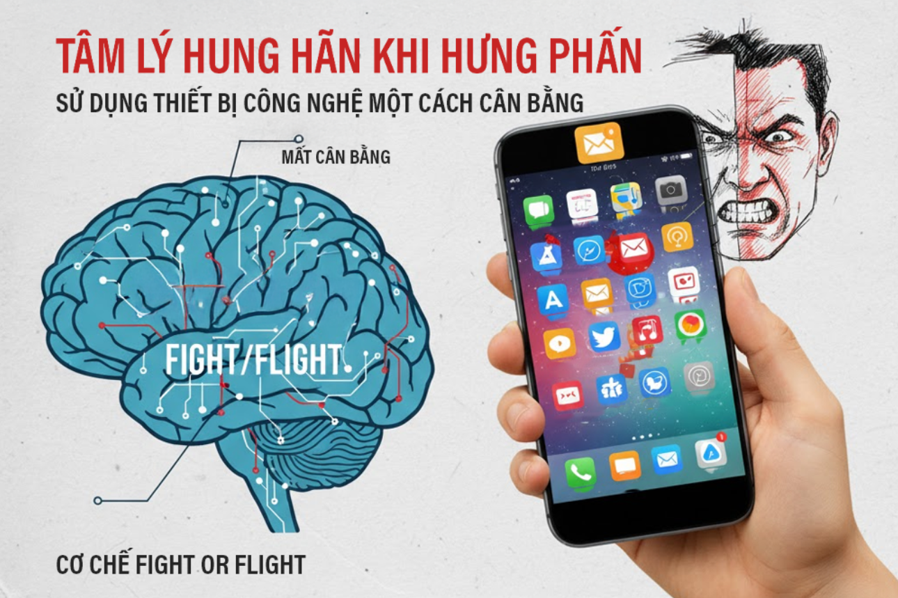 Tâm Lý Hung Hãn Khi Hưng Phấn: Sử Dụng Thiết Bị Công Nghệ và Dẫn Chứng Khoa Học