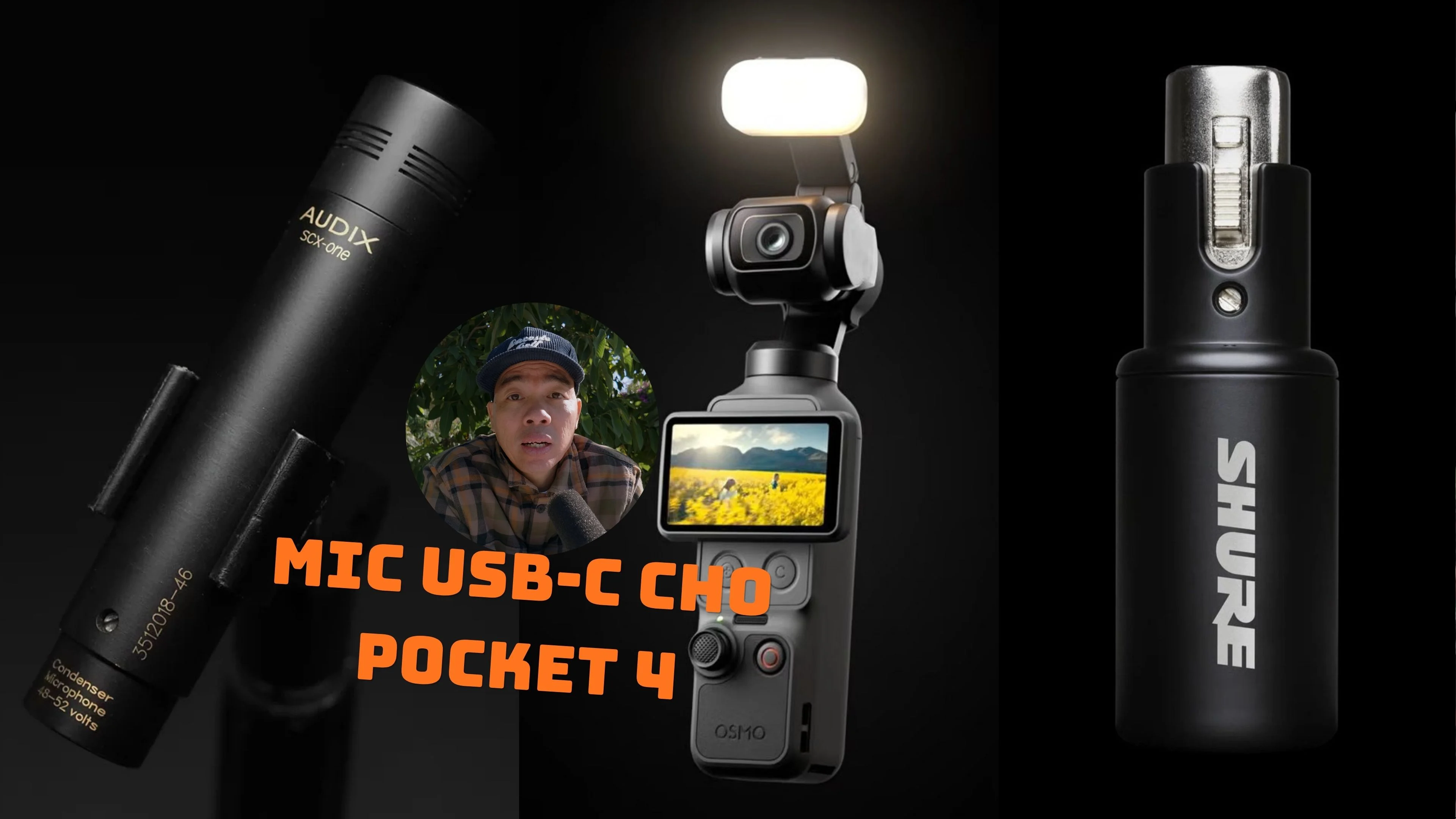 Gắn mic USB-C cho Pocket 4 để có âm thanh tốt hơn