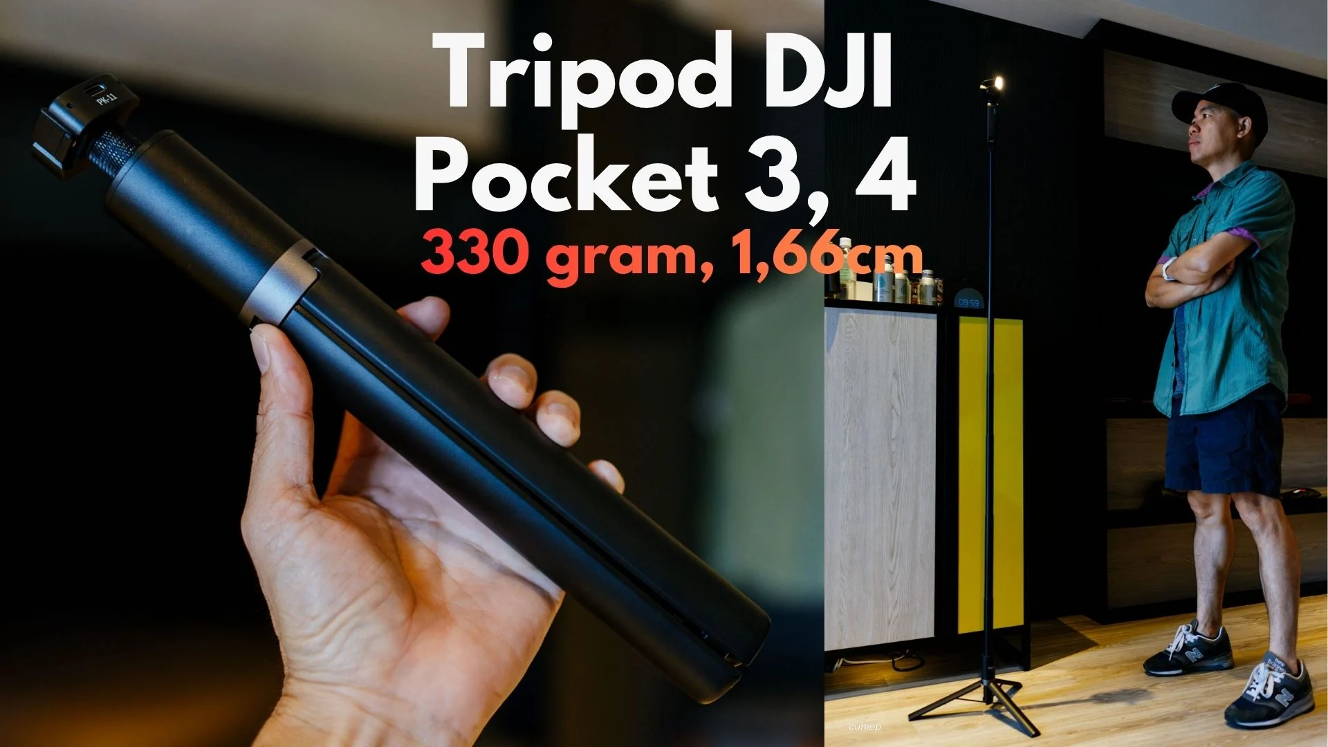 Tripod 1,5m Ulanzi TT52 cho pocket 3, 4: tiện lợi