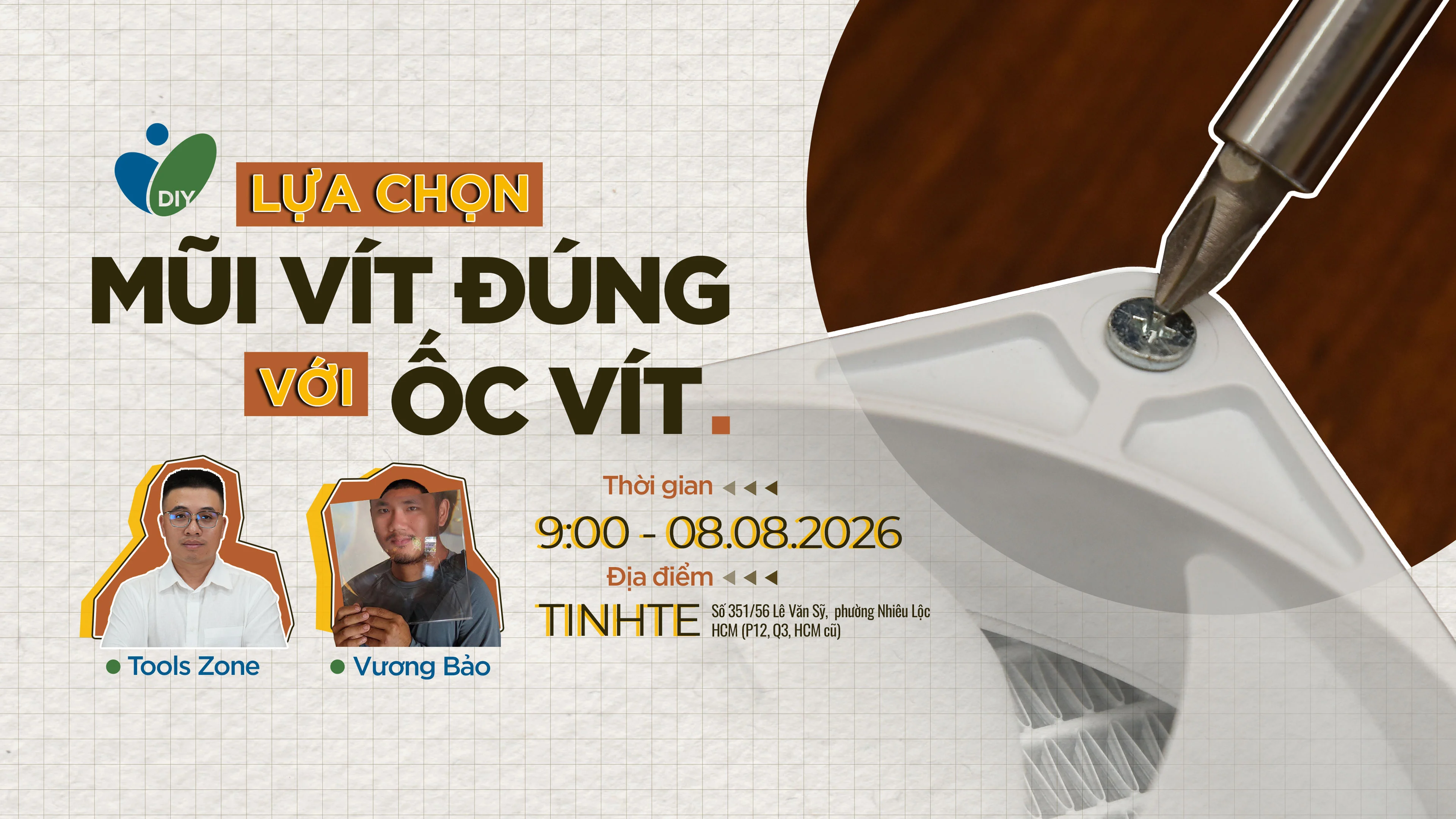HCM - Thứ 7, ngày 8/8 - Mời anh em tham gia Offline về mũi vít, máy khoan, máy bắt vít và máy cưa