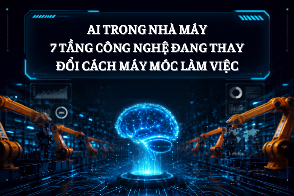 AI trong nhà máy không chỉ là ChatGPT: 7 tầng công nghệ đang thay đổi cách máy móc làm việc