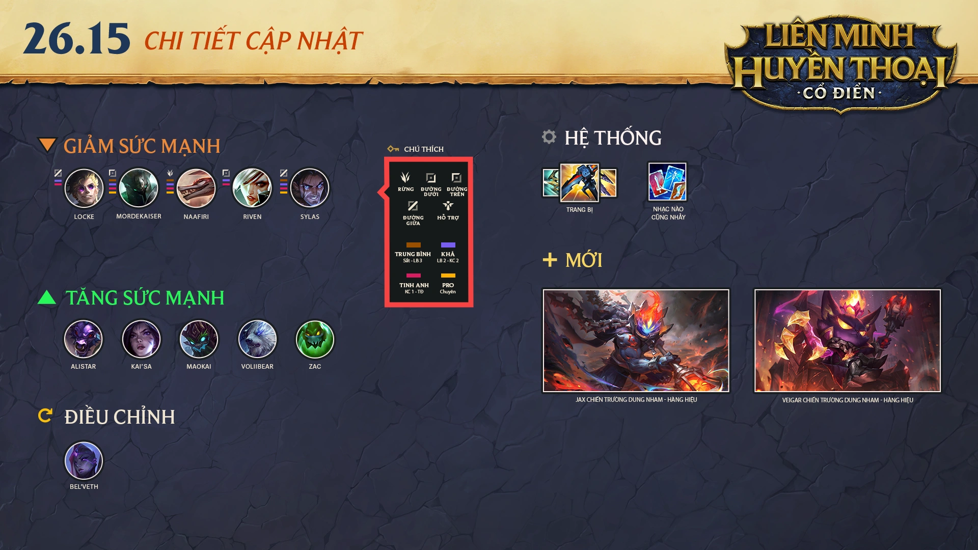Liên Minh Huyền Thoại 26.15 có gì mới? Loạt thay đổi đáng chú ý game thủ không nên bỏ lỡ