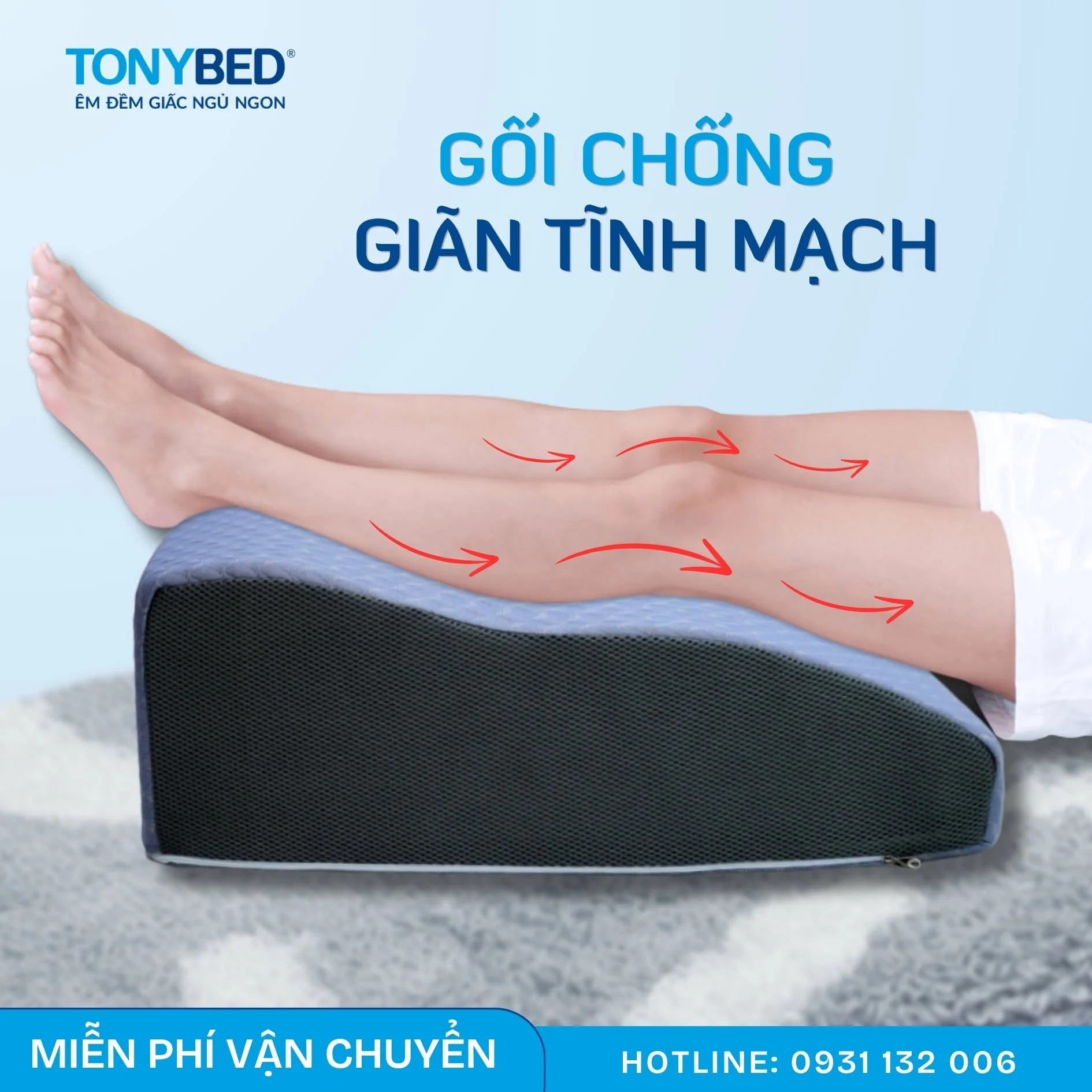 Những tác dụng tuyệt vời của gối kê chân chống suy giãn tĩnh mạch