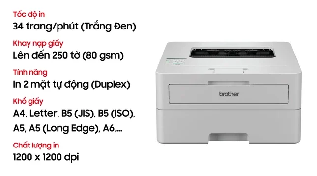 Đánh giá Brother HL-B2100D máy in cố định có đáng mua không?