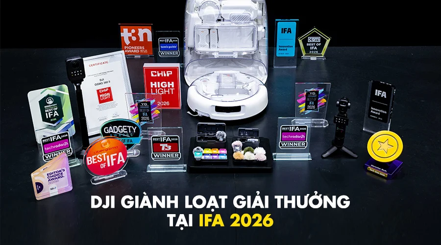 DJI Tại IFA 2026: Osmo 360 II, ROMO 2, Pocket 4P Và Mic Mini 2S Giành Loạt Giải Thưởng