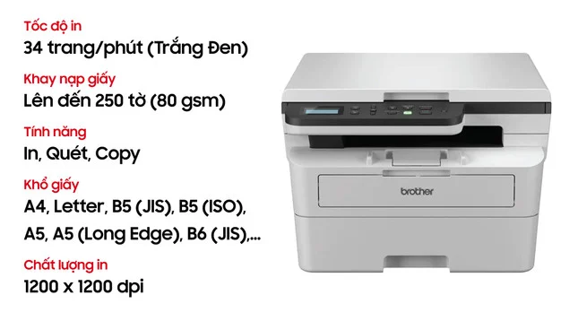 Đánh giá máy in chức năng Brother DCP-B7620DW phù hợp nhu cầu nào?