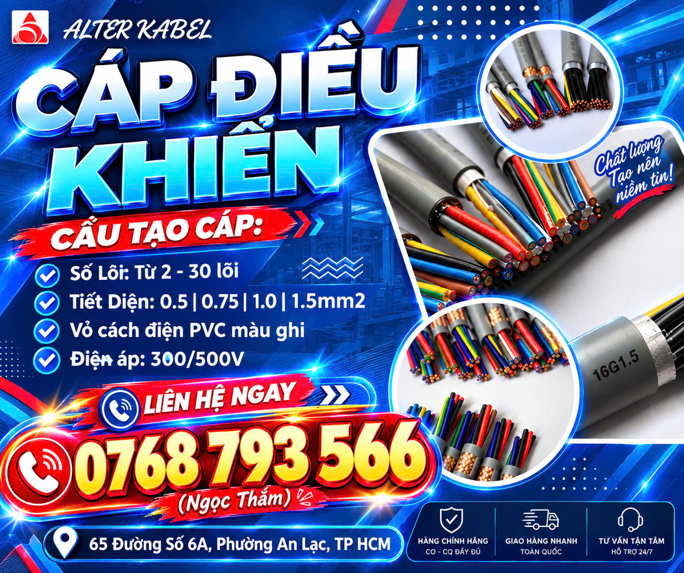 Cáp Điều Khiển ALTEK KABEL 2-30 Lõi - Đáp Ứng Mọi Nhu Cầu Lắp Đặt