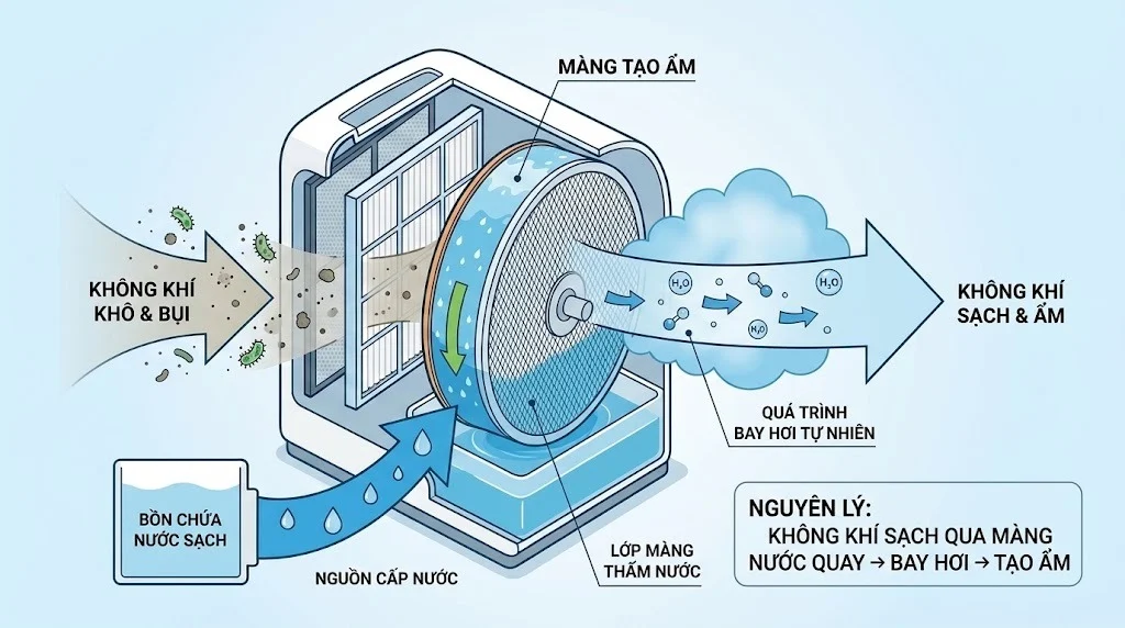 Tính năng tạo ẩm trong máy lọc không khí có thật sự cần thiết?