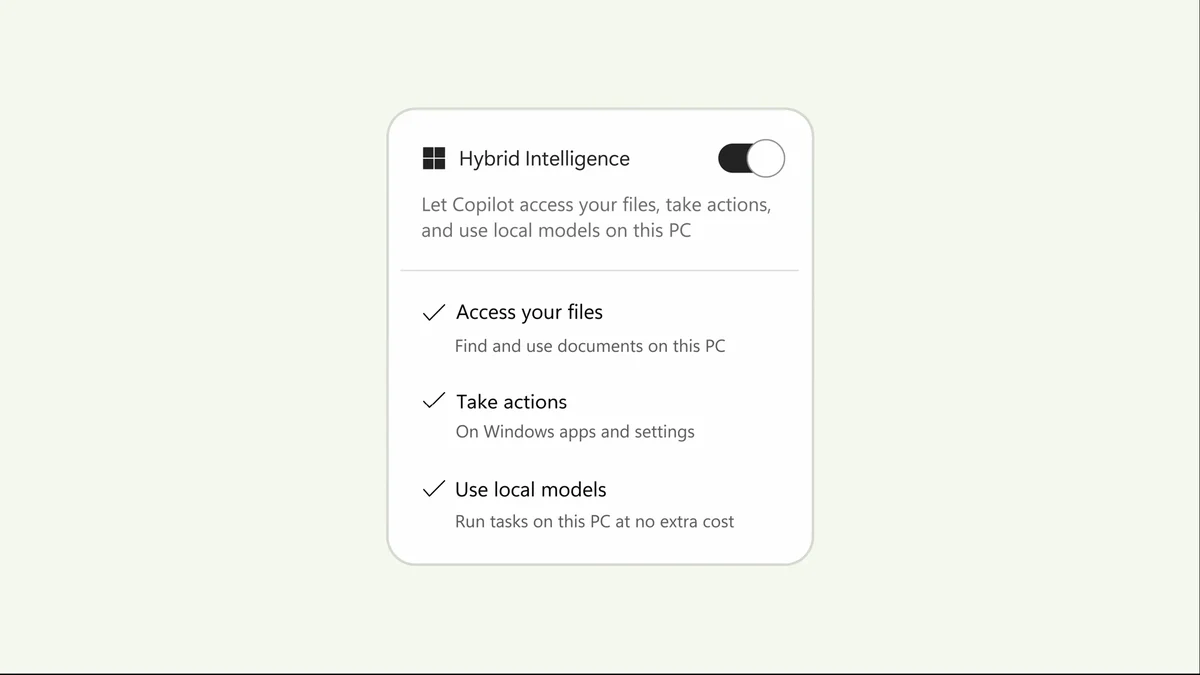 Đây là tính năng Hybrid Intelligence được tích hợp thẳng vào Copilot trên Windows dưới dạng một...