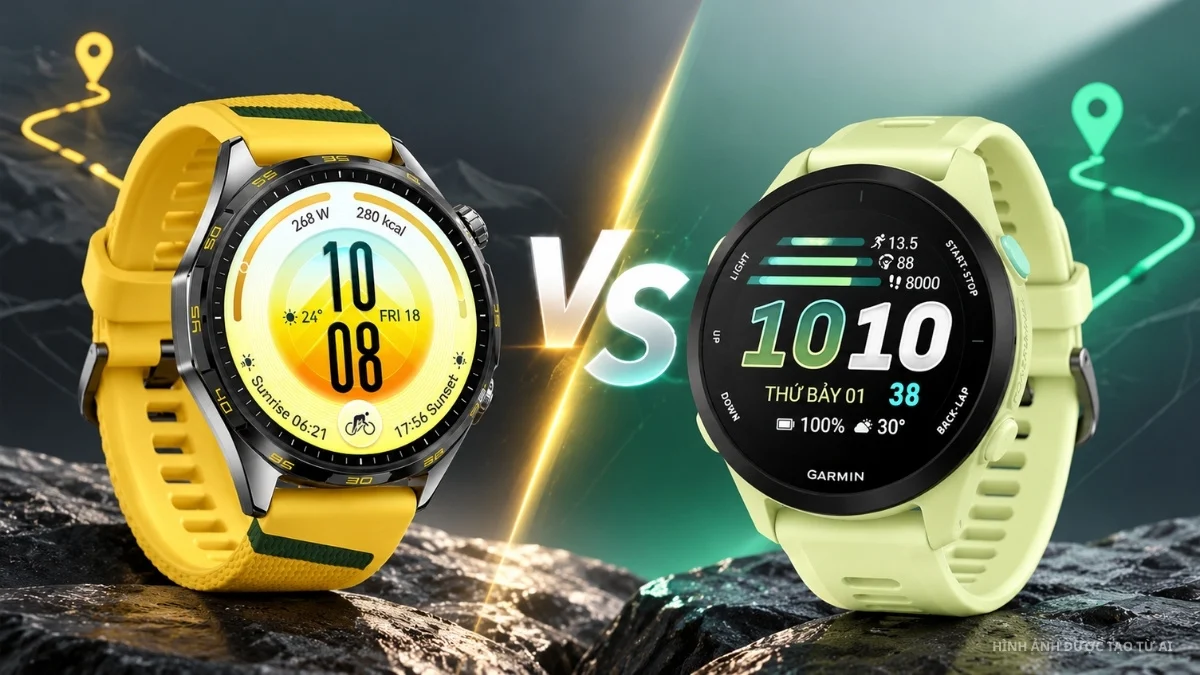 Huawei Watch GT 7 với Garmin Forerunner 70: So sánh GPS và độ chính xác đo nhịp tim