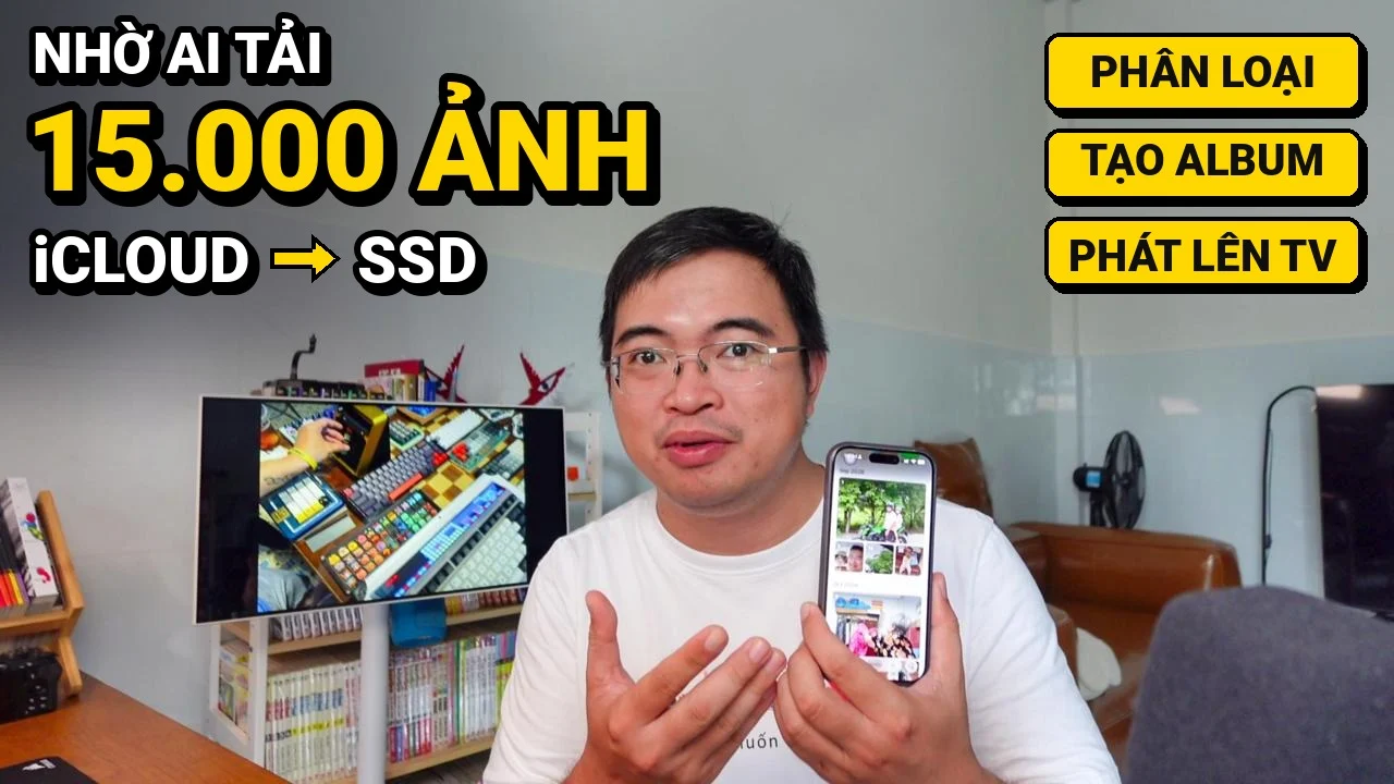 Mình đã nhờ AI tải 15.000 ảnh iCloud về SSD để phát lên thiết bị trong nhà
