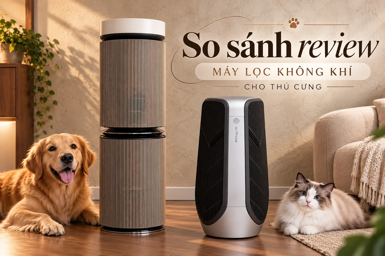 So sánh hai dòng máy lọc không khí cho thú cưng hot nhất hiện nay