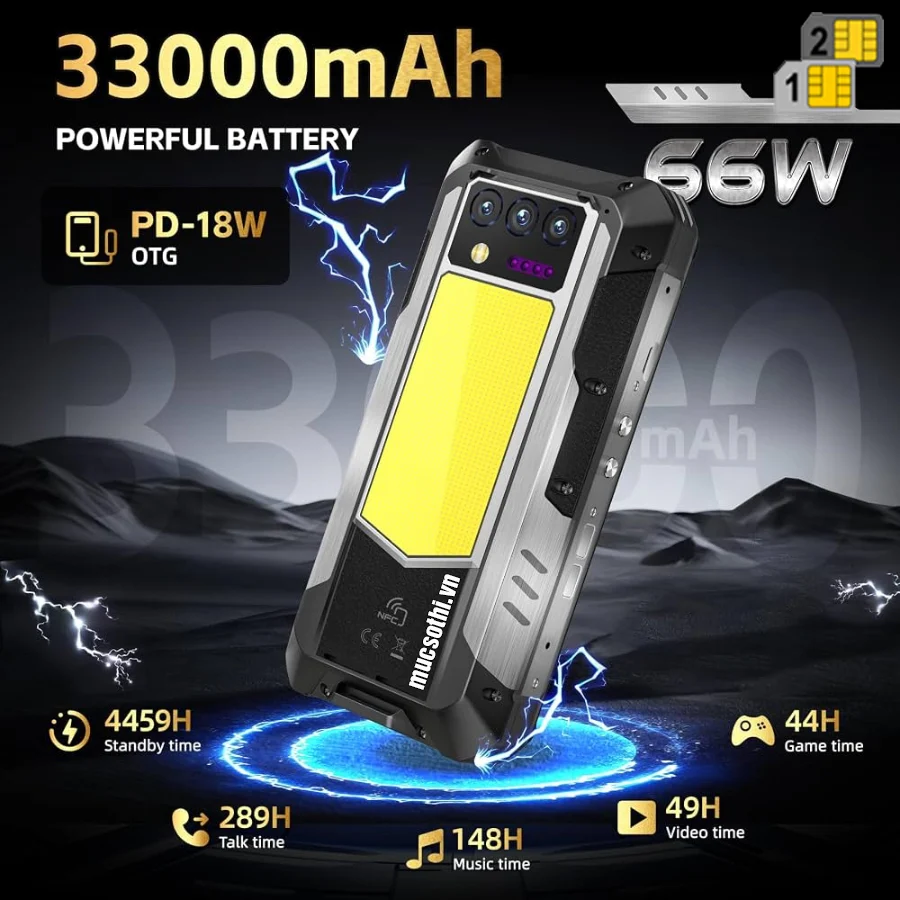 Mục sở thị Oukitel WP100 Plus: "Quái vật" siêu bền pin 33.000mAh và đèn cắm trại cực khủng làm...