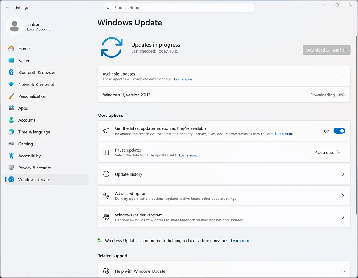 Dell XPS 13 hôm nay mới có Windows 11 26H2