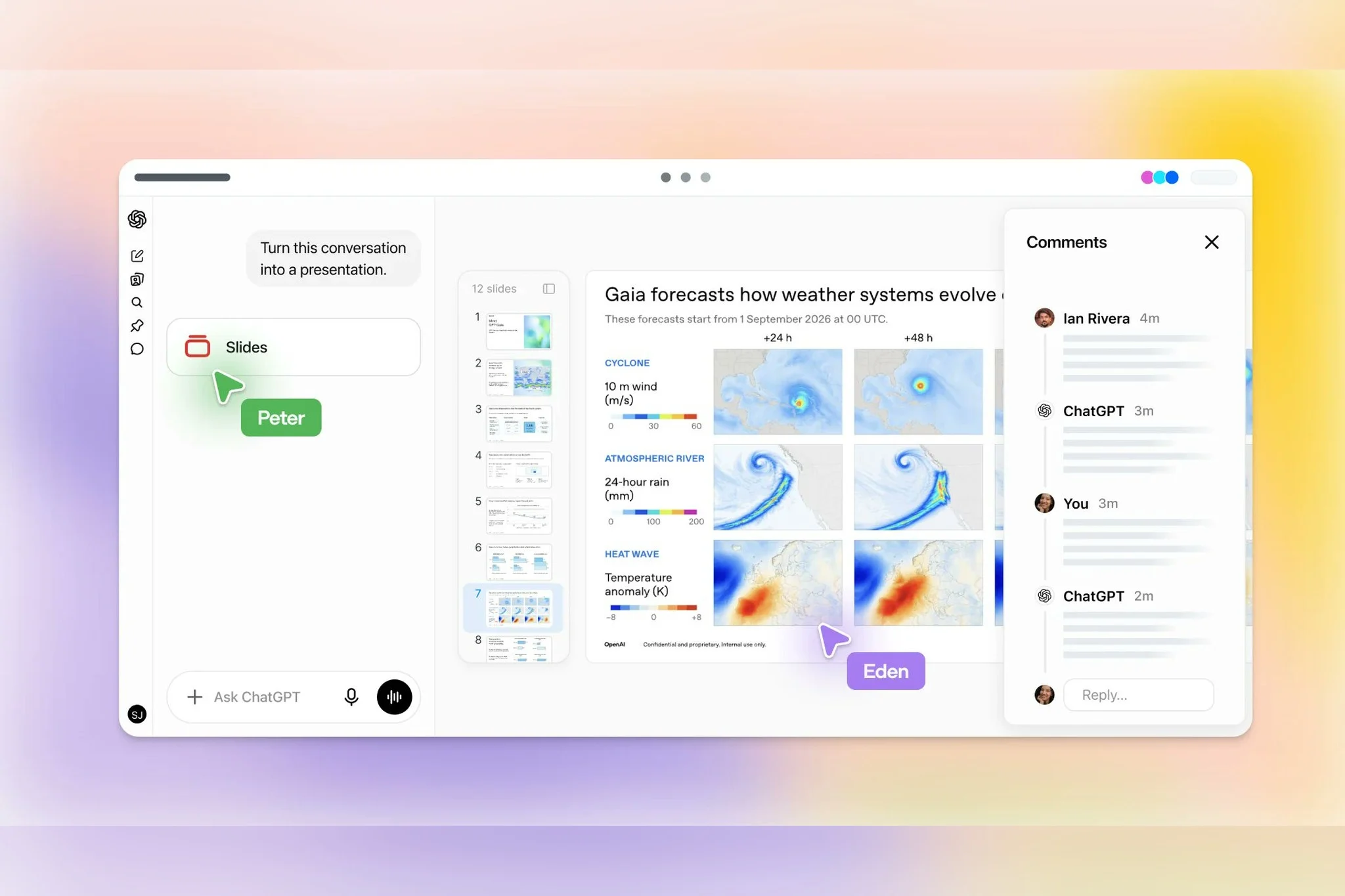 ChatGPT Slides ra mắt: tạo slide từ đoạn chat và file, xuất PowerPoint, người dùng Plus chưa có