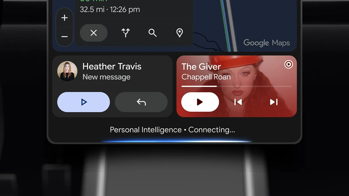 Gemini trên Android Auto có Personal Intelligence, tự lấy thông tin từ Gmail, Lịch, Ảnh và Maps